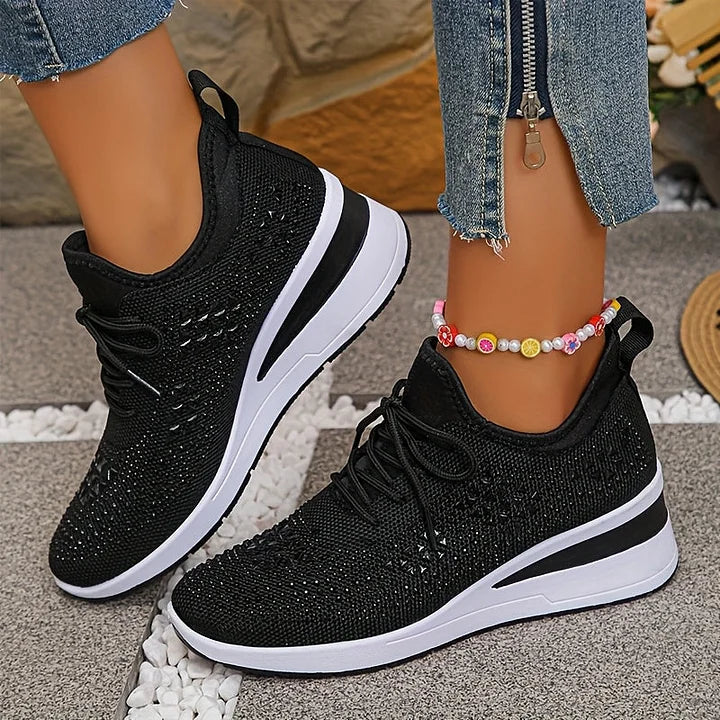 Giselle – Scarpe da ginnastica ortopediche con strass scintillanti