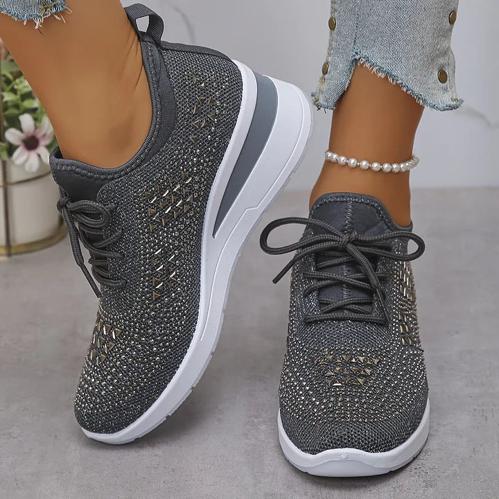 Giselle – Scarpe da ginnastica ortopediche con strass scintillanti