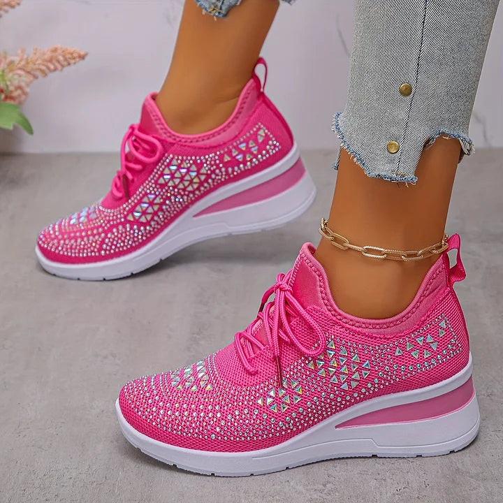 Giselle – Scarpe da ginnastica ortopediche con strass scintillanti
