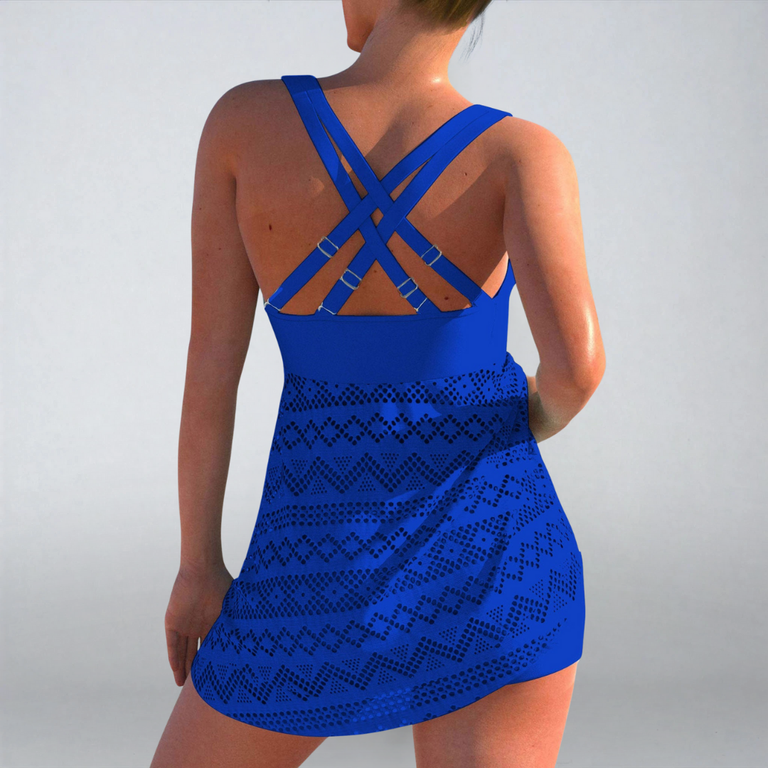Velina | Costume Intero Elegante con Effetto Pizzo