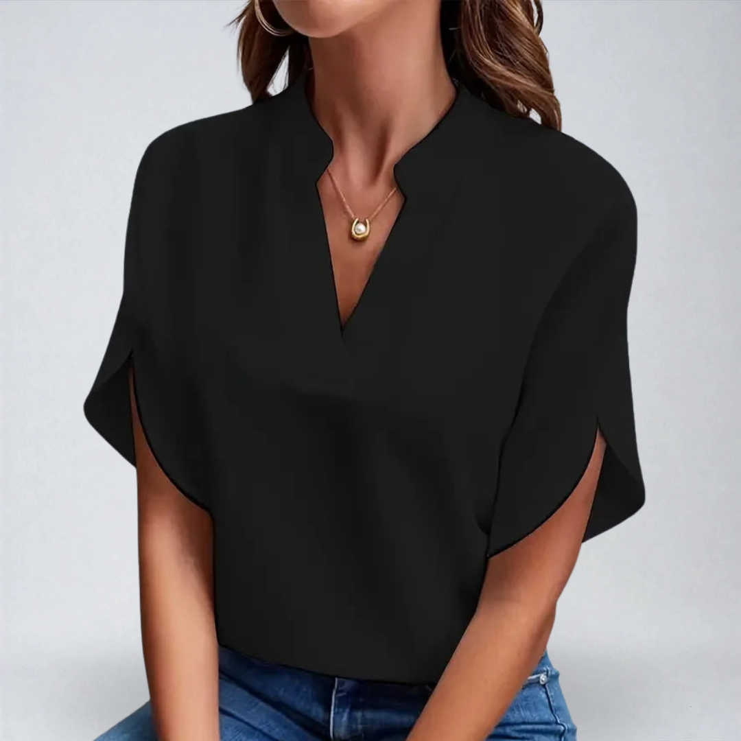 Gianna™ | Camicia con Collo a V Morbida e Raffinata