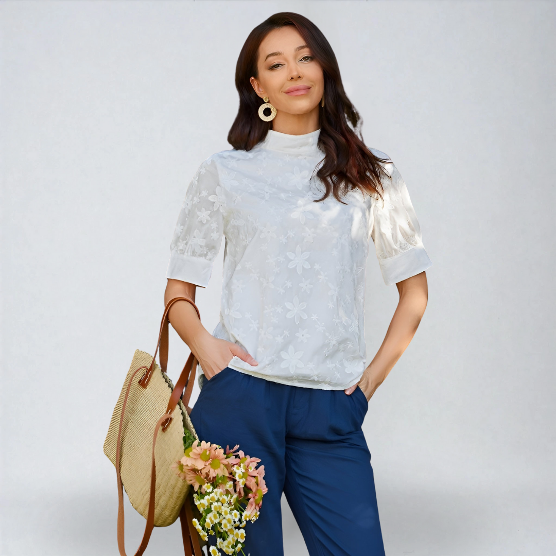 Beatrice™ | Blusa Elegante con Colletto Ricamato