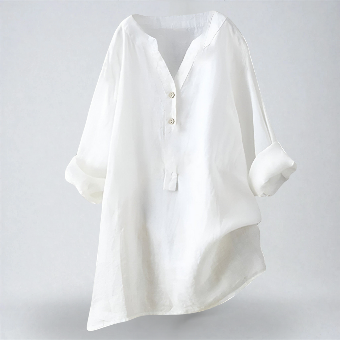 Elina | Camicia in Lino Fresca e Rilassata per le Giornate Estive