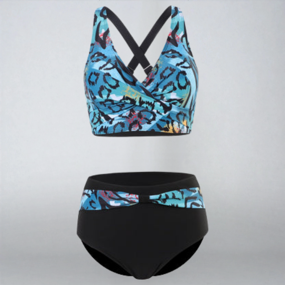 Luxsse | Bikini Colorato “Vetra” con Fasce Trendy e Top Supportivo