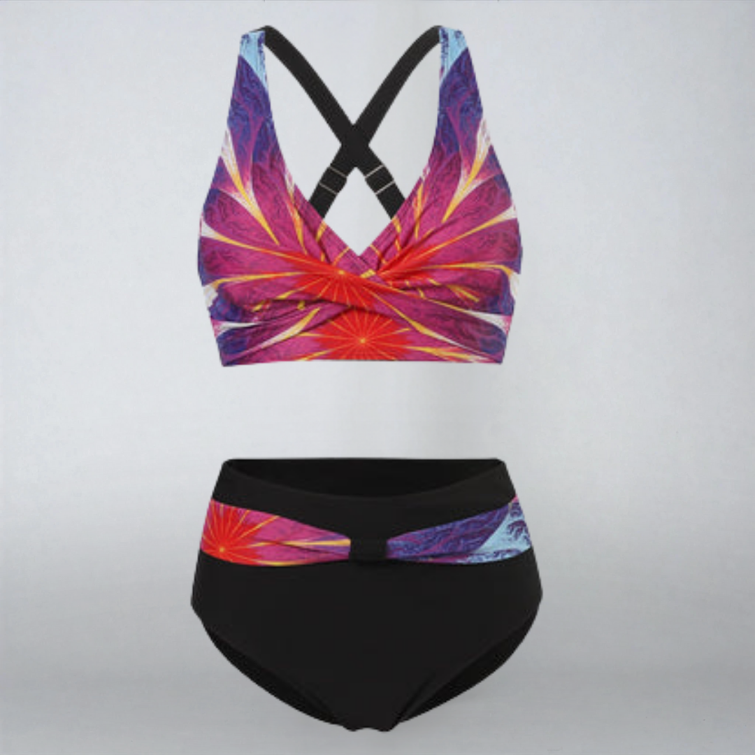 Luxsse | Bikini Colorato “Vetra” con Fasce Trendy e Top Supportivo