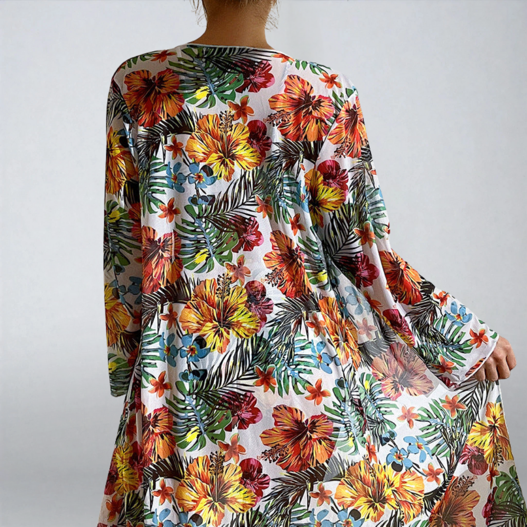 Luxsse | Bikini Tropicale “Maya” con Fiocco e Kimono Coordinato