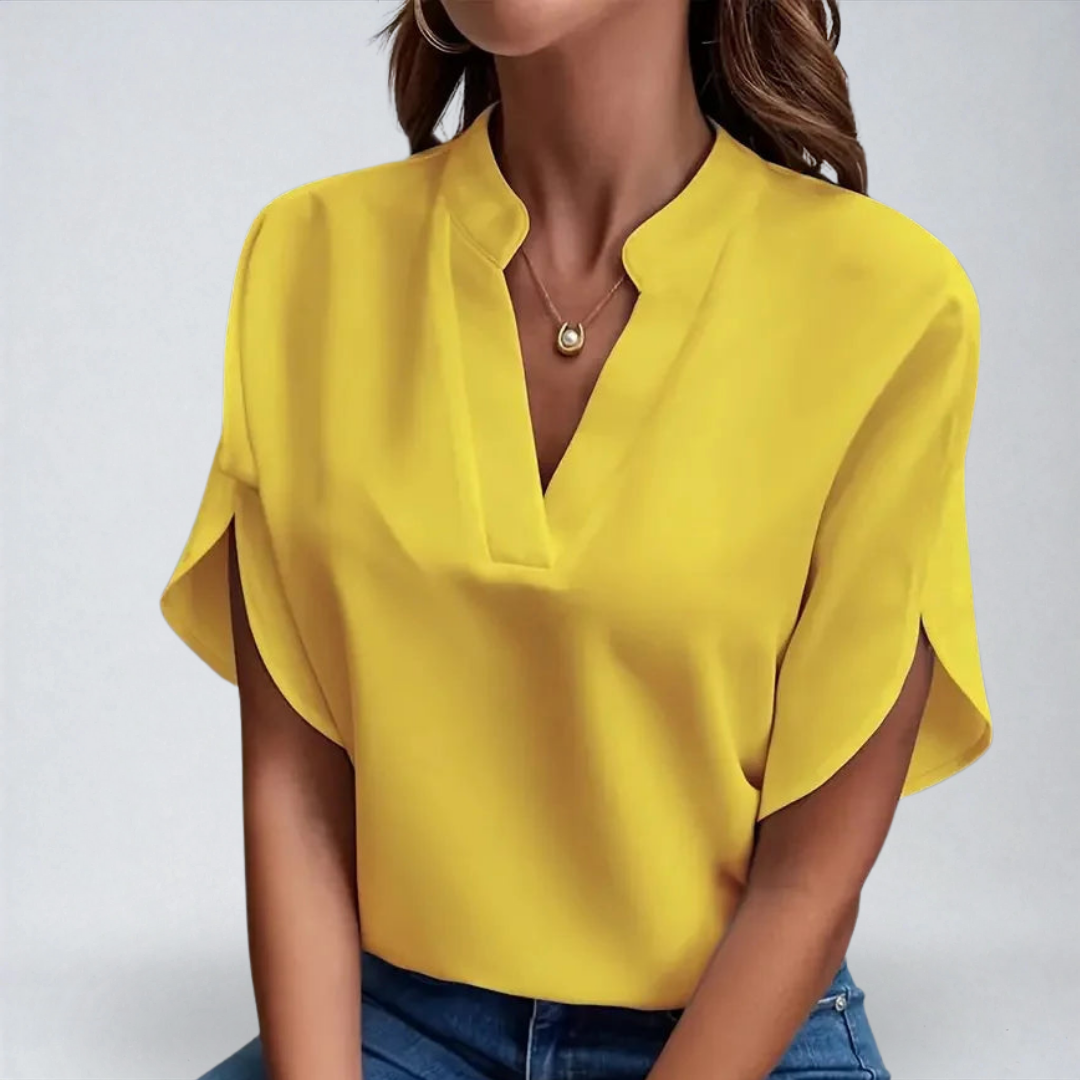 Gianna™ | Camicia con Collo a V Morbida e Raffinata