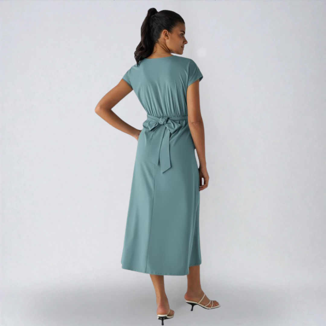 LYNN - Elegante Wikkeljurk met Hoge Taille