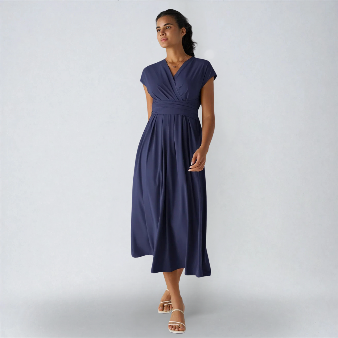LYNN - Elegante Wikkeljurk met Hoge Taille