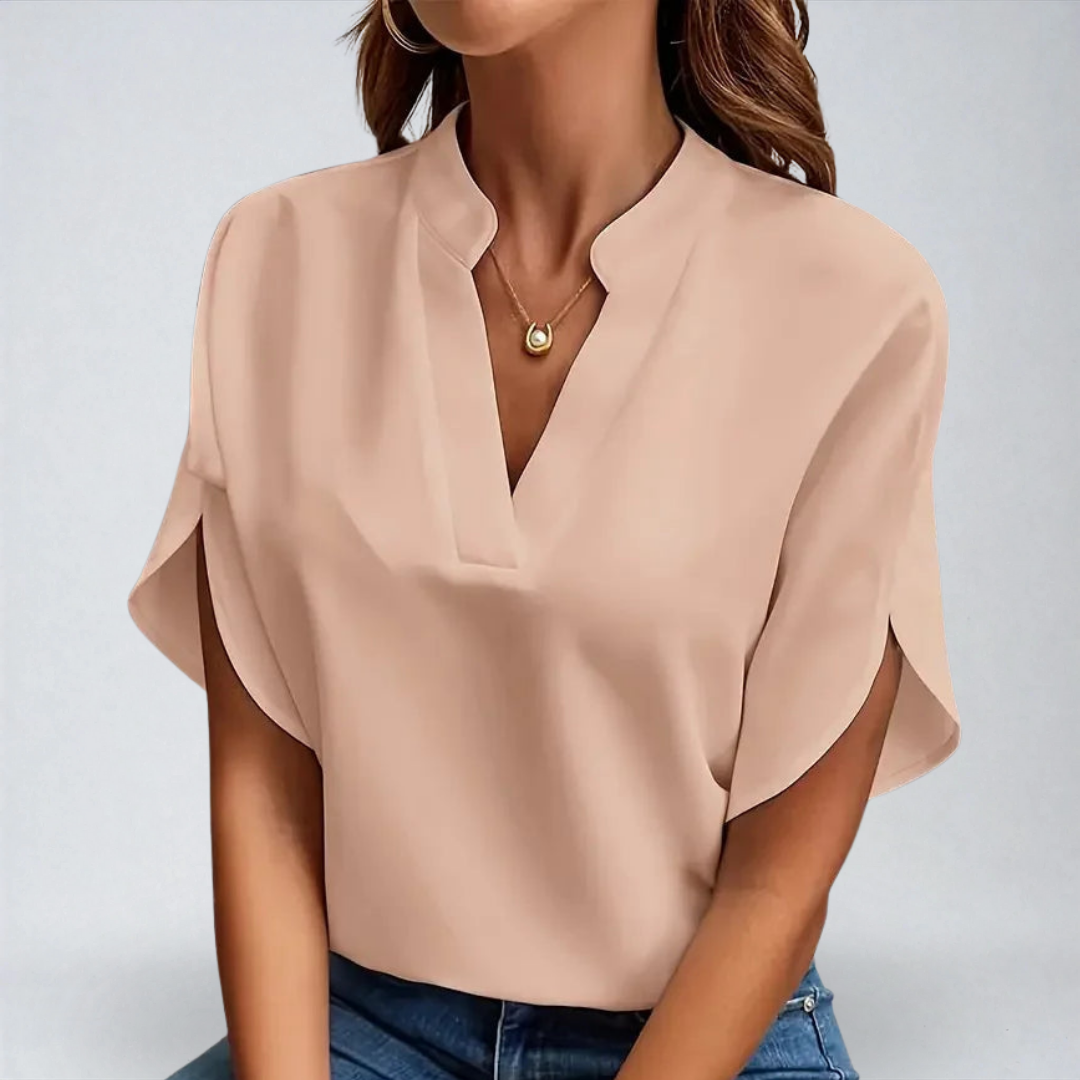 Gianna™ | Camicia con Collo a V Morbida e Raffinata