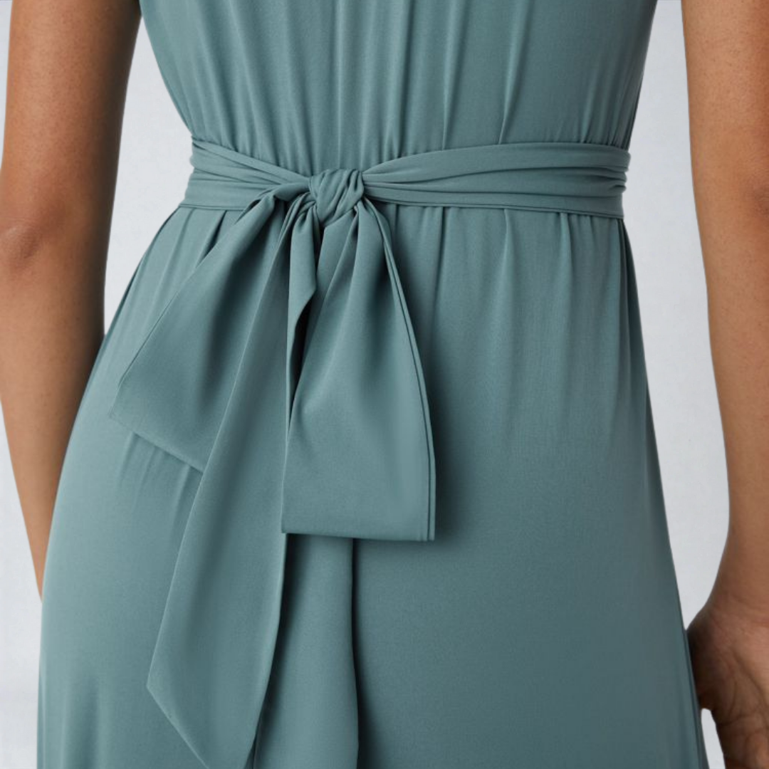 LYNN - Elegante Wikkeljurk met Hoge Taille