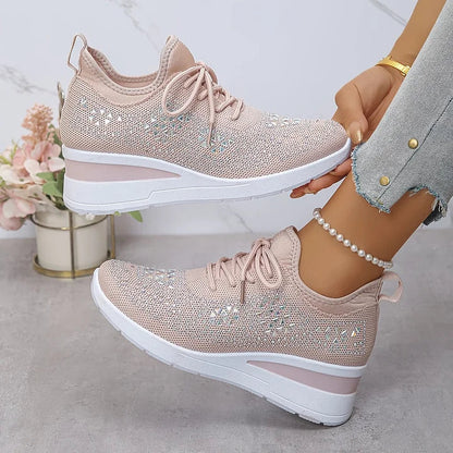 Giselle – Scarpe da ginnastica ortopediche con strass scintillanti