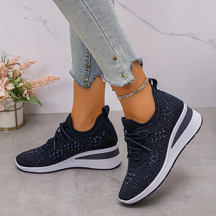 Giselle – Scarpe da ginnastica ortopediche con strass scintillanti