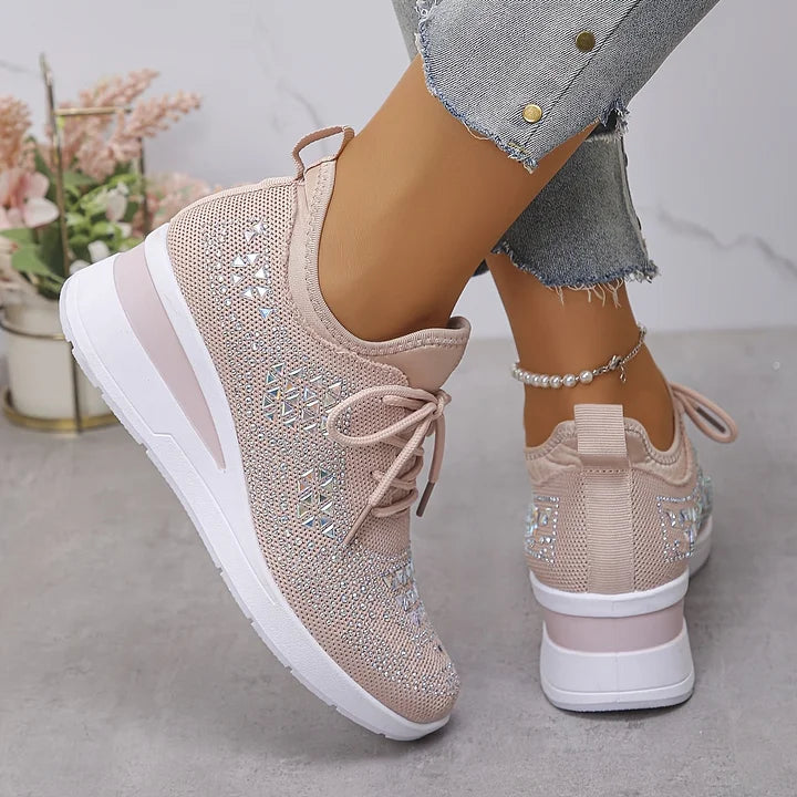 Giselle – Scarpe da ginnastica ortopediche con strass scintillanti