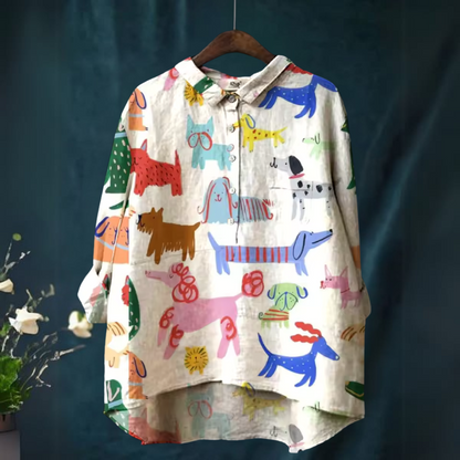 Elva™ | Camicia casual elegante con motivo