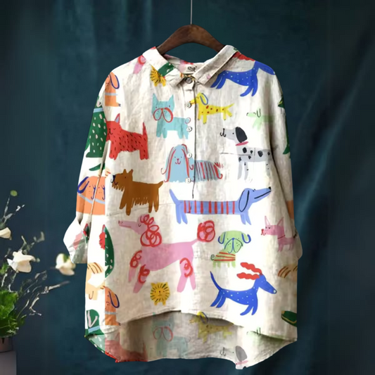 Elva™ | Camicia casual elegante con motivo