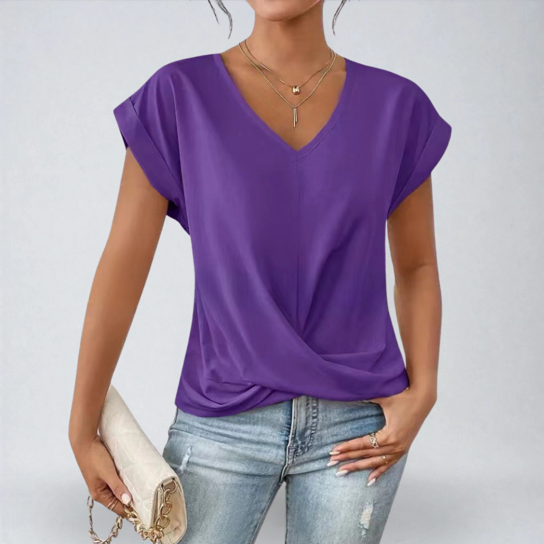 Claudia™ | T-shirt Casual con Scollo a Cuore [1 Acquistata, 1 in Omaggio]
