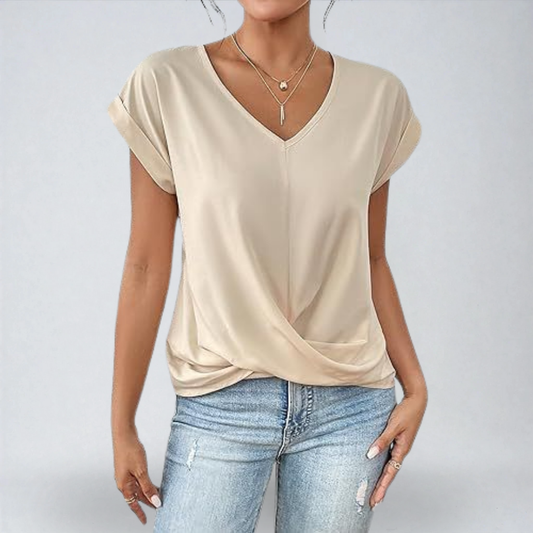 Claudia™ | T-shirt Casual con Scollo a Cuore [1 Acquistata, 1 in Omaggio]