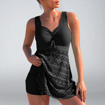 Velina | Costume Intero Elegante con Effetto Pizzo