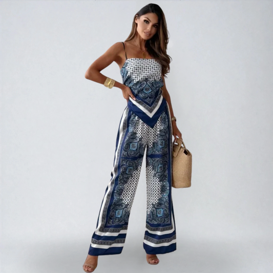 Lena – Elegante Completo a Due Pezzi con Dettagli Annodati