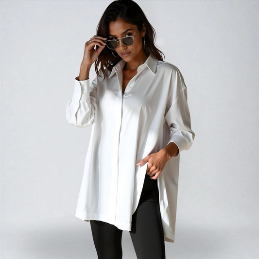 Liana™ | Abito Camicia Oversize con Colletto Elegante