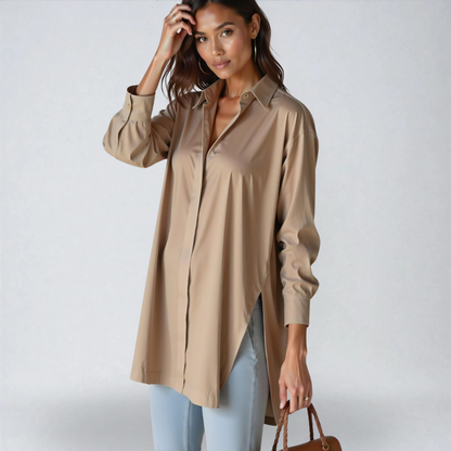 Liana™ | Abito Camicia Oversize con Colletto Elegante