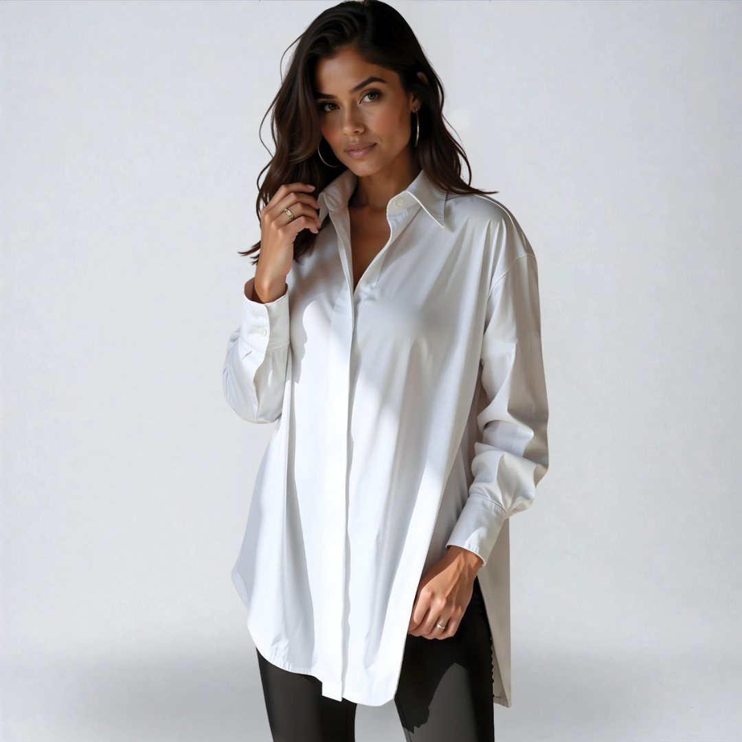Liana™ | Abito Camicia Oversize con Colletto Elegante