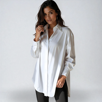 Liana™ | Abito Camicia Oversize con Colletto Elegante