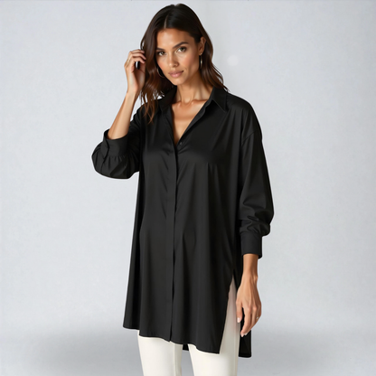 Liana™ | Abito Camicia Oversize con Colletto Elegante