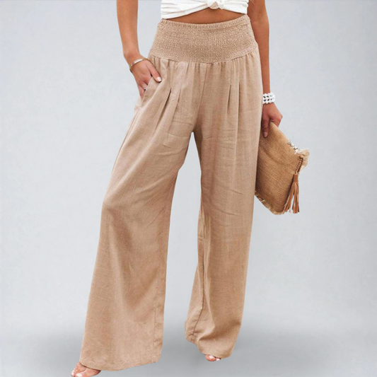 Aurora™ | Pantaloni Larghi in Lino – Comfort Naturale con Stile