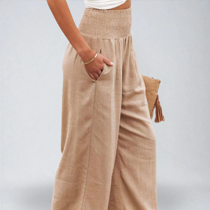 Aurora™ | Pantaloni Larghi in Lino – Comfort Naturale con Stile