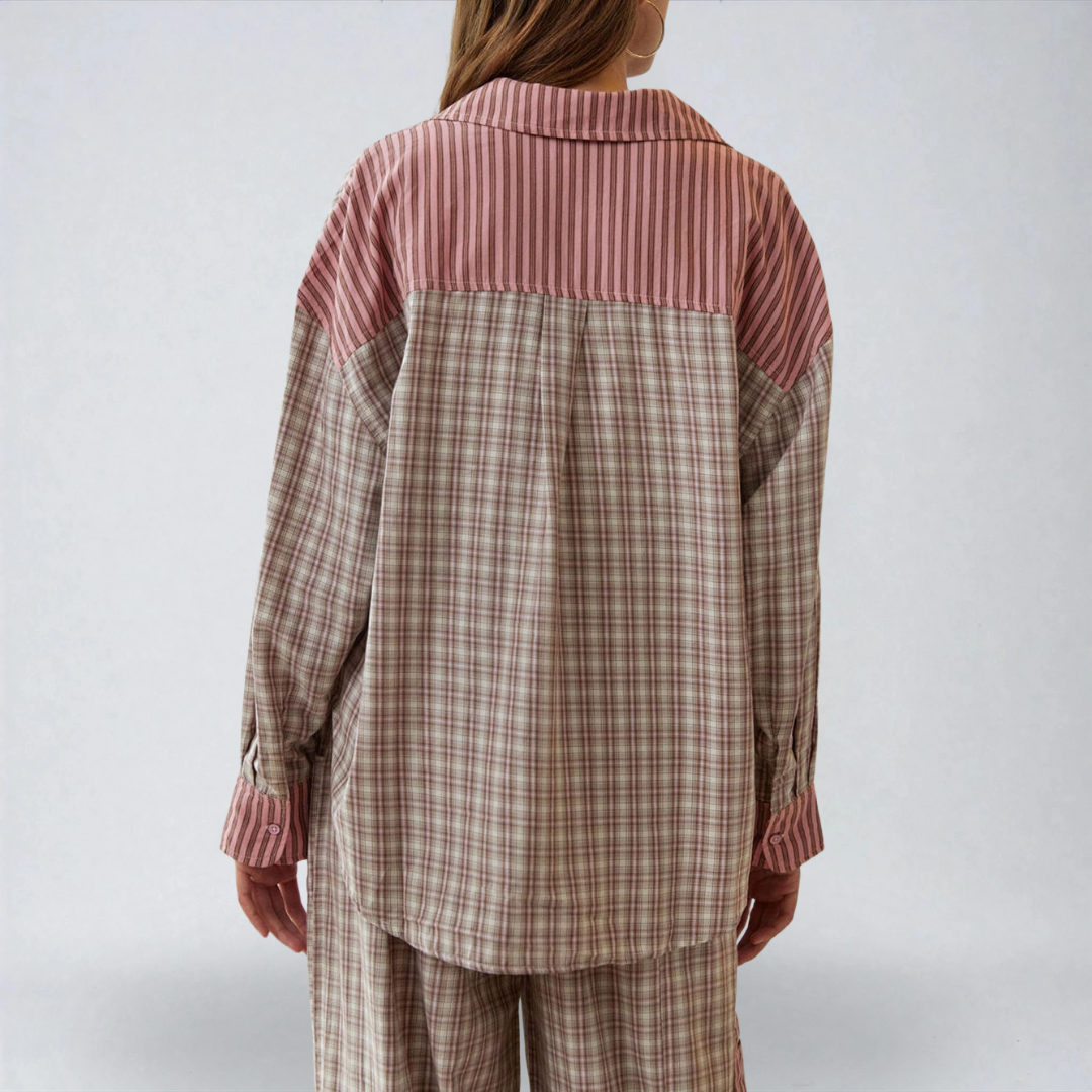 Melania™ | Completo da Pigiama Rosa Ampio