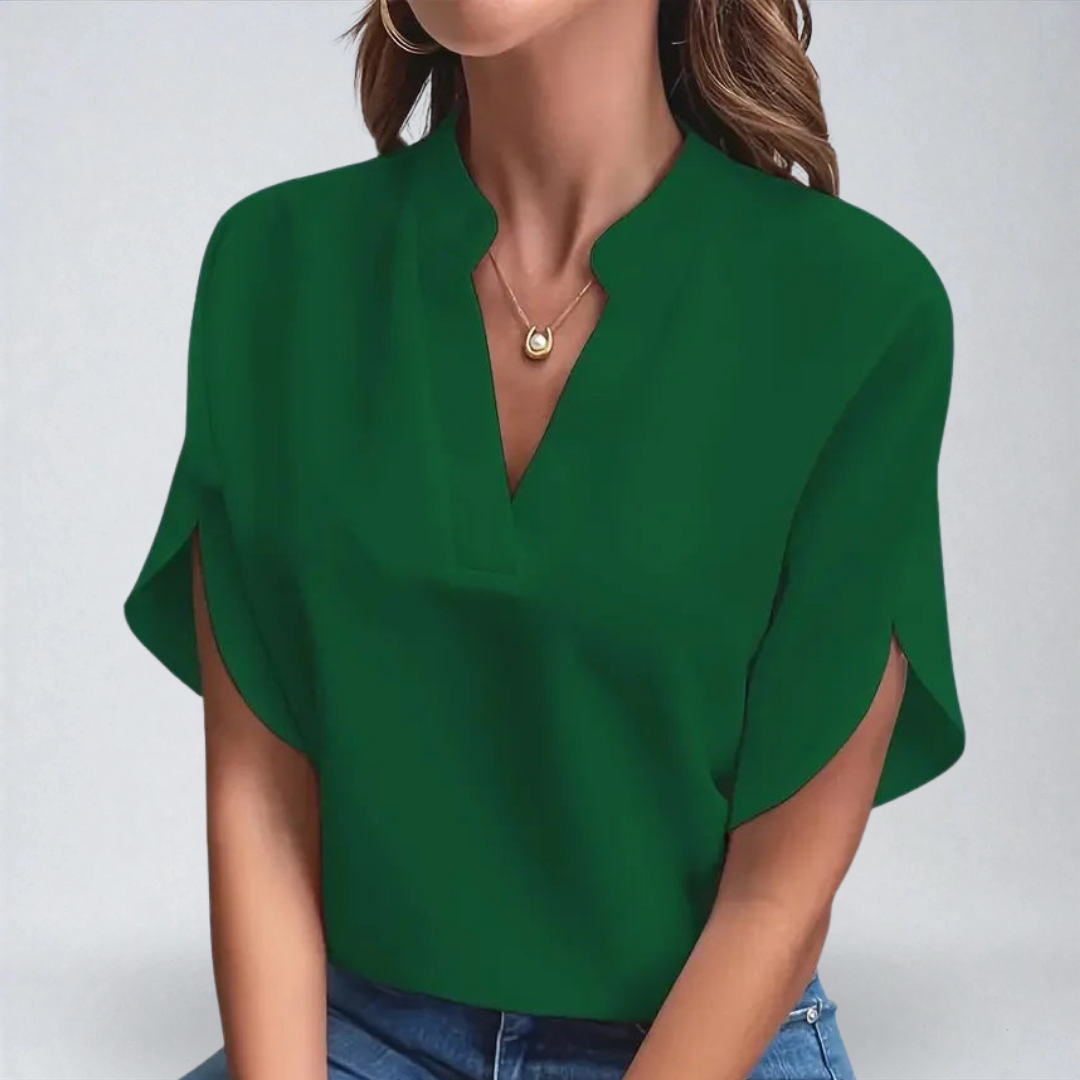Gianna™ | Camicia con Collo a V Morbida e Raffinata
