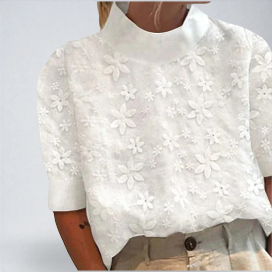 Beatrice™ | Blusa Elegante con Colletto Ricamato