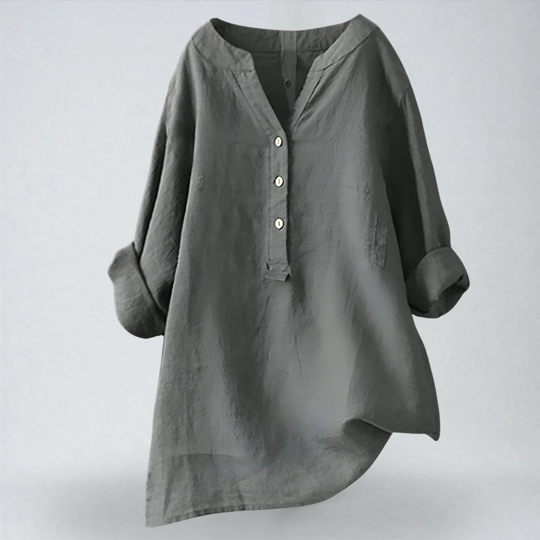 Elina | Camicia in Lino Fresca e Rilassata per le Giornate Estive