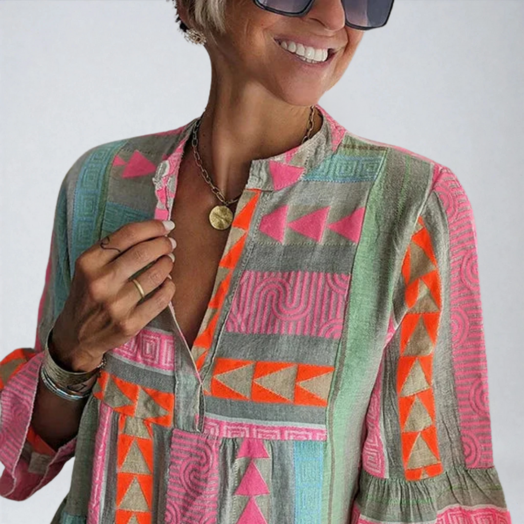 Juliane - Abito Boho a Balze Svasato