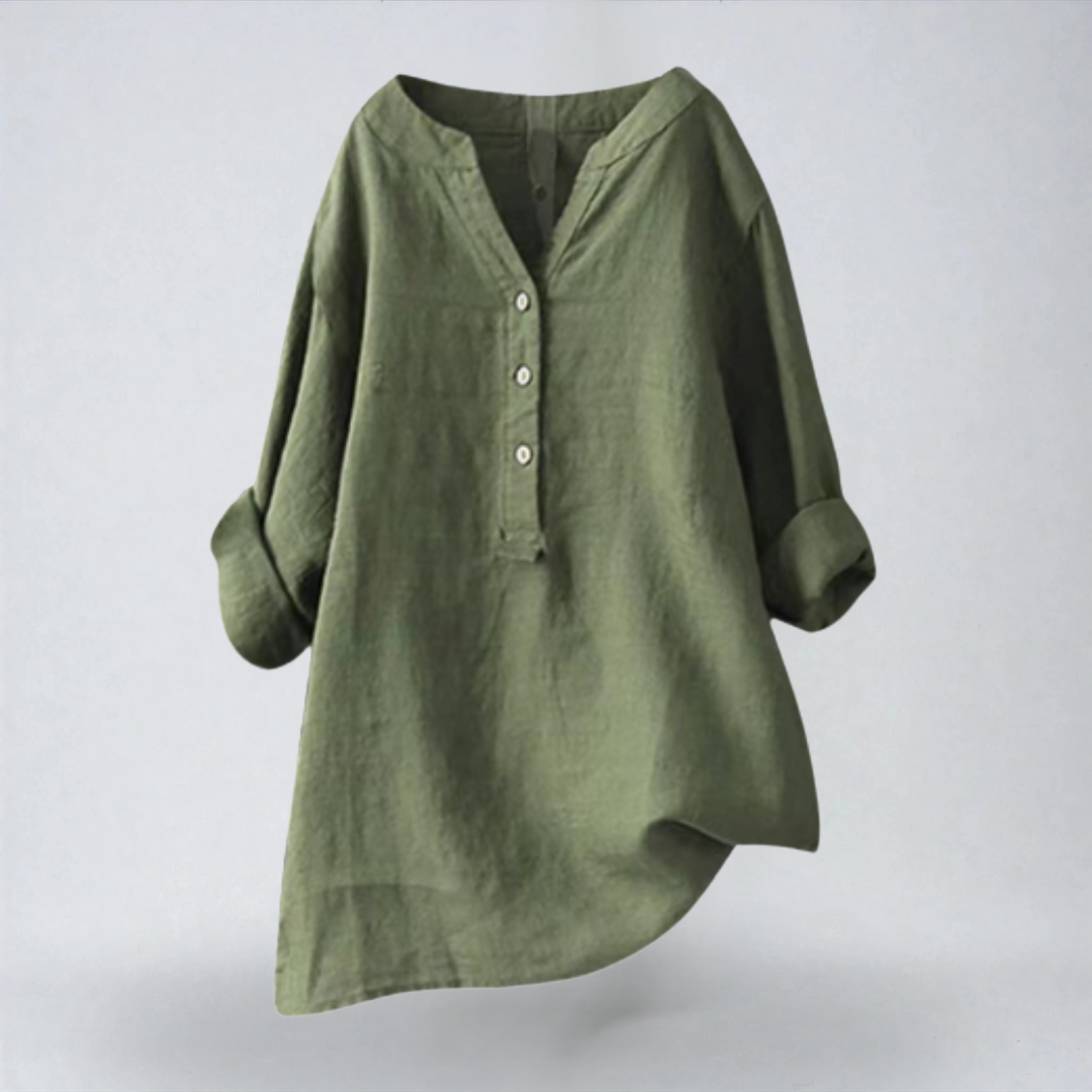 Elina | Camicia in Lino Fresca e Rilassata per le Giornate Estive