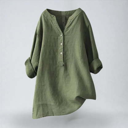 Elina | Camicia in Lino Fresca e Rilassata per le Giornate Estive