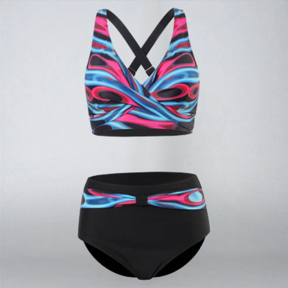 Luxsse | Bikini Colorato “Vetra” con Fasce Trendy e Top Supportivo