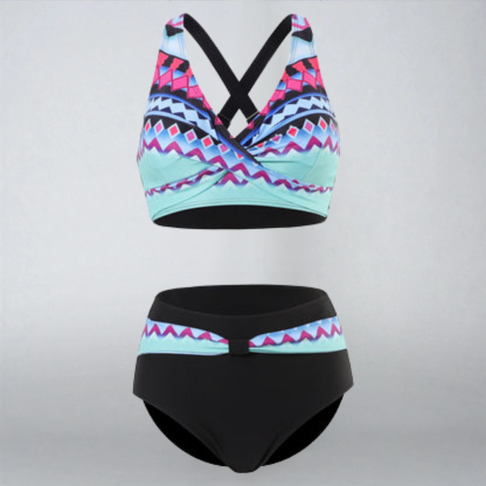 Luxsse | Bikini Colorato “Vetra” con Fasce Trendy e Top Supportivo