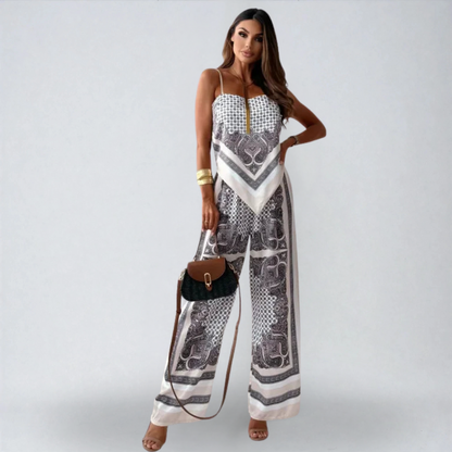 Lena – Elegante Completo a Due Pezzi con Dettagli Annodati
