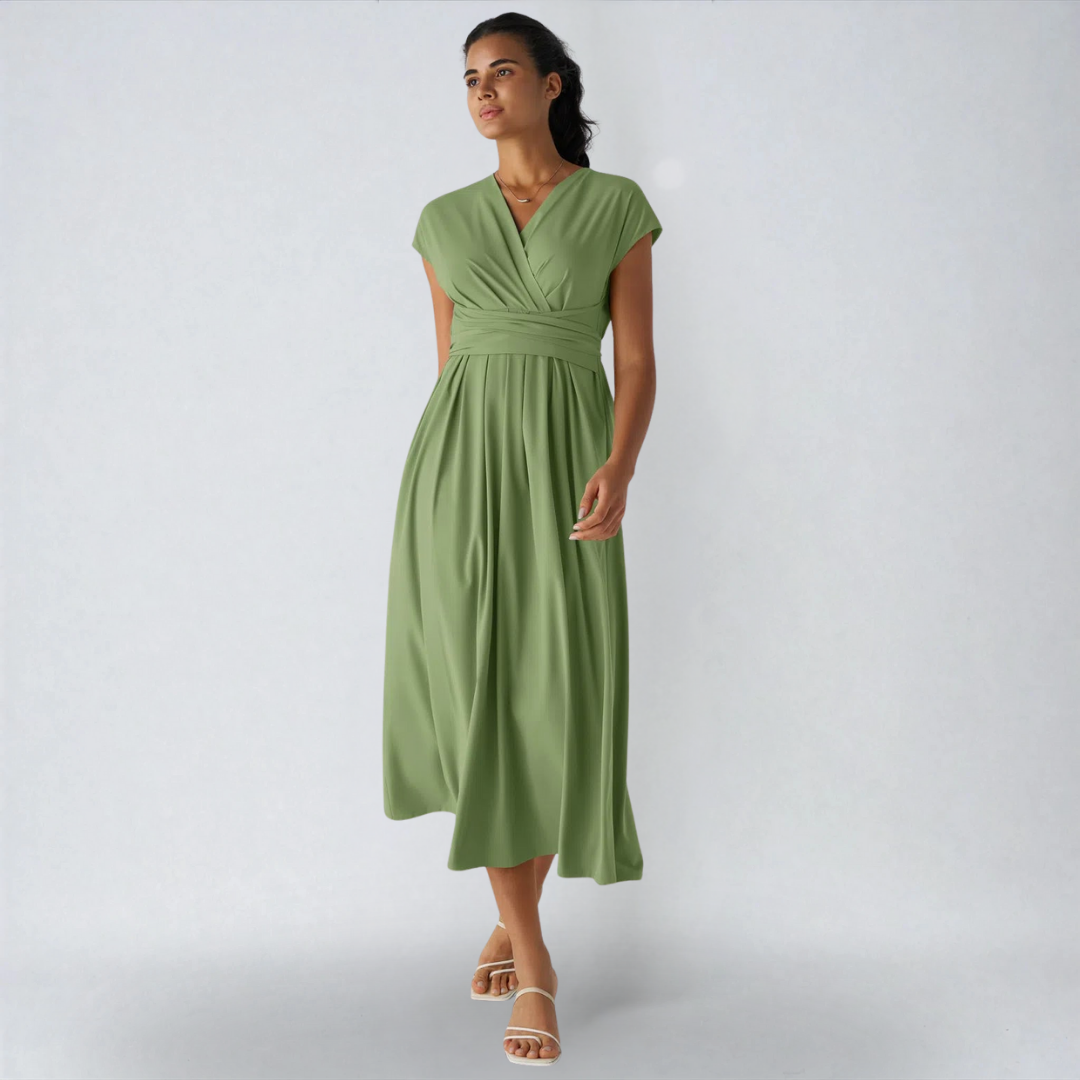LYNN - Elegante Wikkeljurk met Hoge Taille