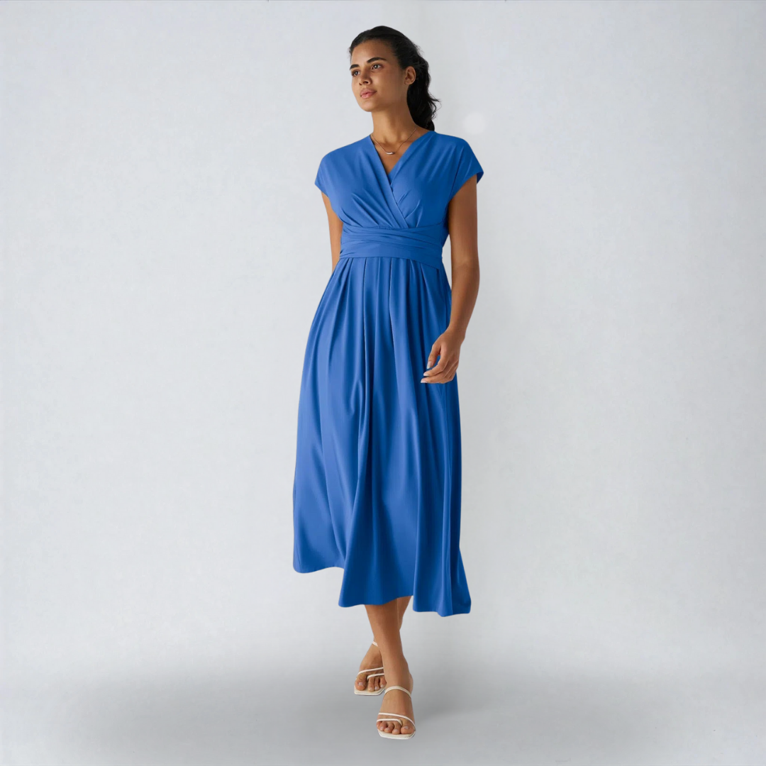 LYNN - Elegante Wikkeljurk met Hoge Taille