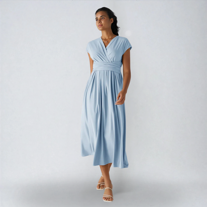 LYNN - Elegante Wikkeljurk met Hoge Taille