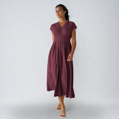LYNN - Elegante Wikkeljurk met Hoge Taille