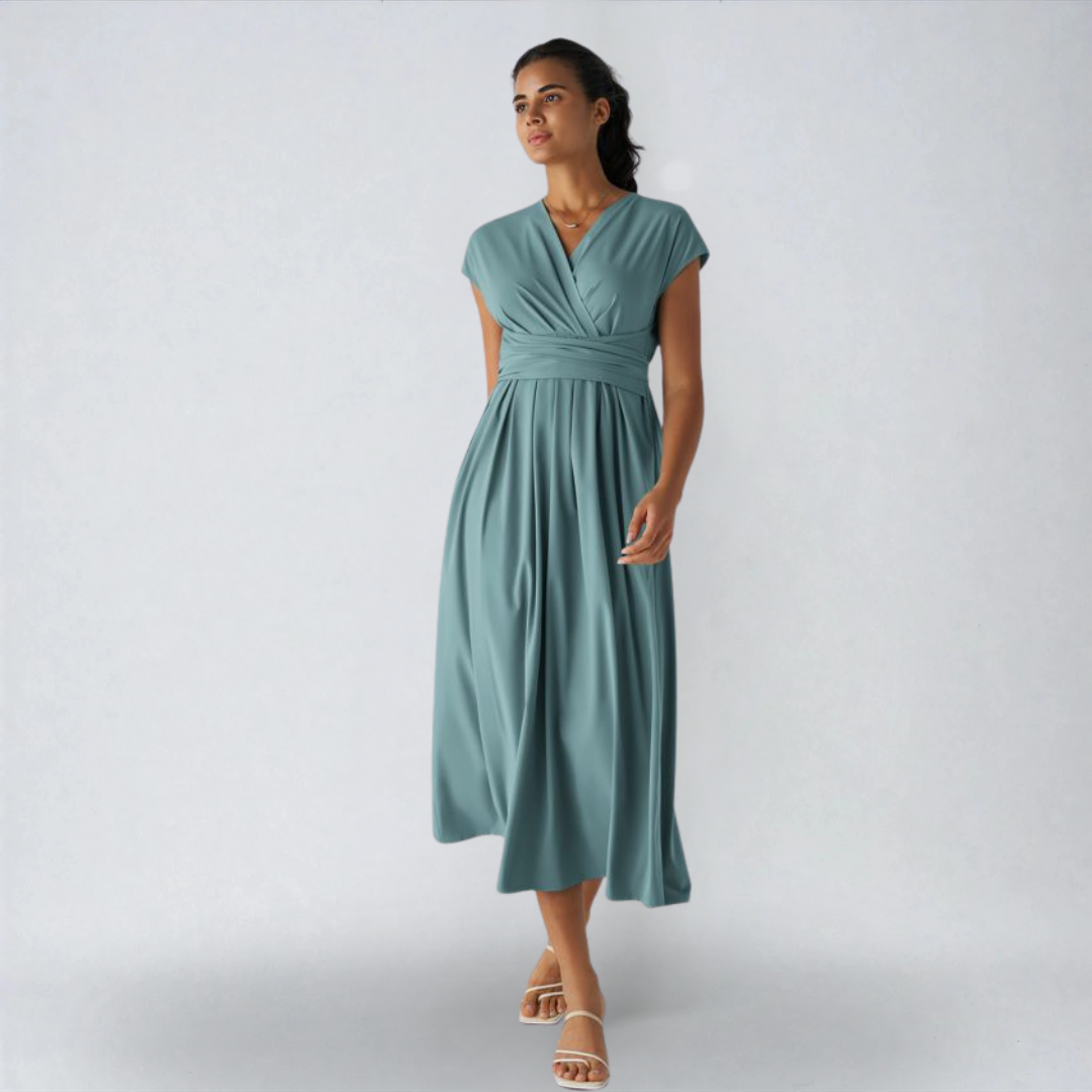 LYNN - Elegante Wikkeljurk met Hoge Taille