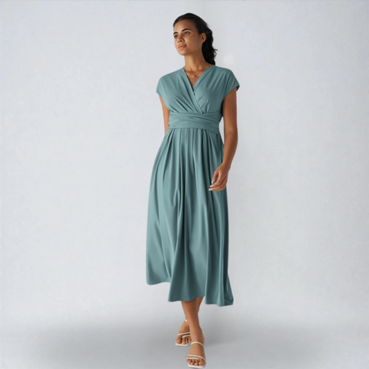 LYNN - Elegante Wikkeljurk met Hoge Taille