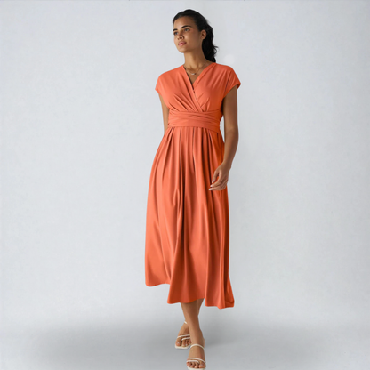 LYNN - Elegante Wikkeljurk met Hoge Taille