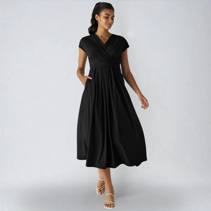 LYNN - Elegante Wikkeljurk met Hoge Taille