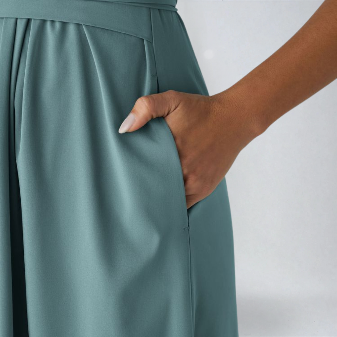 LYNN - Elegante Wikkeljurk met Hoge Taille